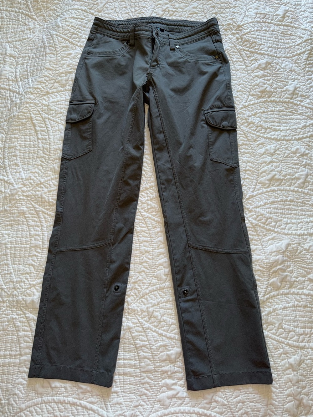 KUHL FreeFlex Roll Up Pants Style 6326 Lightweight Hiking Pants Gray Size 2 REG